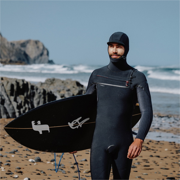 2026 O'Neill Mens Hyperfreak Fire+ 5/4mm Chest Zip Hooded Wetsuit 5725 - Black